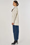 Knitted Pattern Off Shoulder Knitwear Tunic Ecru - 4