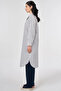 Stripe Pattern Cotton Long Tunic Black - 3