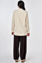 Slogan Printed Combed Cotton Sweatshirt Cream - 5