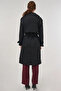 Epaulette Detailed Trench Coat Black - 5