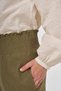 Gipe Stitched Linen Viscose Trousers Khaki - 6