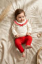 Nora Marine Sailor Collared Red-Cream Baby Set - Soft Textured Cotton Red Top and Bottom Combination - 3