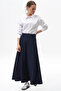 Basic Flared Skirt Navy Blue - 2