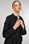 Ruffle Detailed Cotton Dress Black - 6