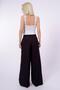 Black Front Pleated Palazzo Women's Trousers Sh243 - 8