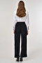 Velvet Trousers with Metal Accessories Black - 4
