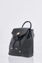 Faux Leather Backpack Black - 4