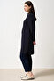 Hidden Pat Basic Long Tunic Navy Blue - 2