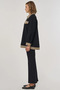 Shiny Buttoned Jacket Black - 6