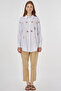 Embroidered Linen Viscose Tunic Optical White - 2
