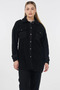 Double Pocket Plush Jacket Black
