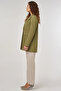 Button Detailed Blazer Jacket Khaki - 3