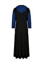 Sim Detailed Hooded Piece Set 2221-02 Black Cobalt - 7