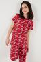 100% Cotton Crew Neck Short Sleeve Pajamas Set Girl's Suit6651004 - 3