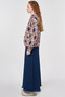 Patterned Bomber Jacket Navy Blue - 3