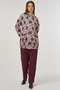 Geometric Pattern Bomber Jacket Navy Blue - 2