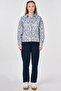Geometric Pattern Jacket Indigo - 3