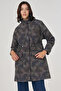 Camouflage Effect Quilted Coat Green