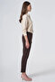Pocket Detailed Basic Fabric Trousers Dark Brown - 6