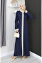 Şile Bezi Dress 3840-02 Navy Blue - 2