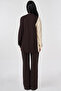 Drawstring Detailed Combed Cotton Tunic Dark Brown - 5