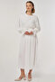 Stone Embroidered Stylish Dress Ecru