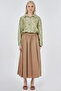 Bell Skirt with Pocket Detail Light Brown - 3