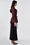 Sash Detailed Satin Blouse Burgundy - 6