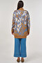 Abstract Pattern Wool Blend Knitwear Tunic Indigo - 5
