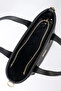 Textured Thick Strap Tote Bag Black - 6