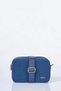Logo Detailed Suede Bag Navy Blue - 4