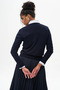 Basic Knitwear Blouse Navy Blue - 6