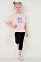 Cotton Crew Neck Short Sleeve Tights Top and Bottom Set Girl's SET6212005 - 6