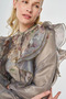 Ruffle Detail Organza Skirt Set Moss Green - 6