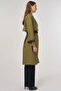 Epaulet Detailed Trench Coat Khaki - 5