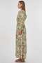 Patterned Viscose Dress Khaki - 3