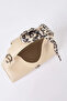 Foulard Detailed Faux Leather Bag Cream - 6