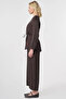 Waist-Tied Modal Jumpsuit Dark Brown - 3