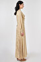 Leaf Pattern Jacquard Dress Light Yellow - 5