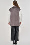 Suede Vest with Pocket Detail Smoked - 4
