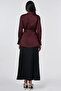 Sash Detailed Satin Blouse Burgundy - 5