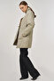 Stand Collar Anorak Coat Light Brown - 2