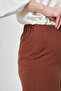 Elastic Waist Basic Trousers Dark Brown - 6