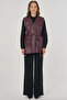 Faux Leather Vest with Flap Pockets Dark Burgundy - 3