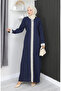 Şile Bezi Dress 3840-02 Navy Blue - 3