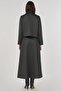 Embossed Pattern Skirt Suit Khaki - 4