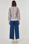 Floral Pattern Jacquard Jacket Aviator Blue - 5