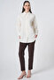 Buttoned Cotton Basic Shirt Ecru - 2
