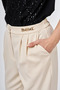 Carrot Trousers Cream with Metal Accessories - 7