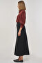 Slit Detailed Denim Skirt Black - 3
